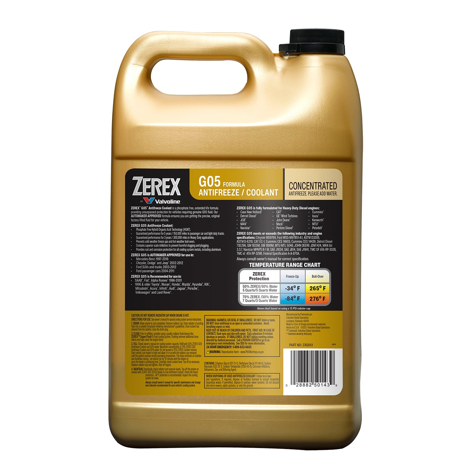 。 Zerex™ G05 Antifreeze/Coolant - Valvoline™ Global - Valvoline™ Global
